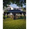 Gazebo for All Weather, with Double Metal Roof, Net, and Curtain, Permanent Building for Patio - 2 of 4
