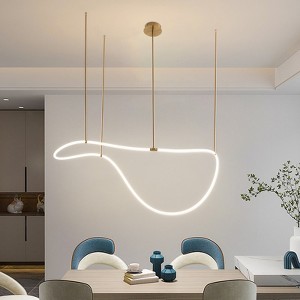 YIYIBYUS Kitchen Island Lighting, Modern LED Linear Chandelier - 1 of 4