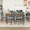 Set of 2 Folding Upholstered Dining Chairs with Wooden Frame, Space-Saving Mid-Century Fabric Side Chairs for Kitchen or Small Room - 2 of 4