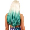 HalloweenCostumes.com One Size Fits Most Women Blonde and Green Ombre Mermaid Wig for Women, Yellow/Green - 3 of 3