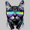 Men's Design By Humans Music Lover Cat By clingcling T-Shirt - 2 of 4