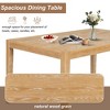 7-Piece Retro Dining Table Set with 1 Rectangular Wood Table and 6 Upholstered Chairs, Solid Wood Frame, for Kitchen or Dining Room - 4 of 4