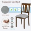 PAGED Dining Chairs Set of 4 Wooden Living Room Chairs Upholstered Kitchen Chairs with Padded Seat for Living Room - 3 of 4