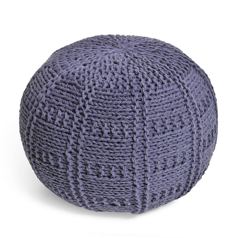 Yuny Handcrafted Modern Fabric Pouf - Christopher Knight Home, 1 of 9