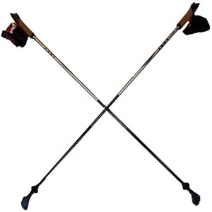 LEKI Nordic Walking Ultra Carbon HTS 6.0 Series Trekking Pole Silver 120cm/48in - 1 of 3