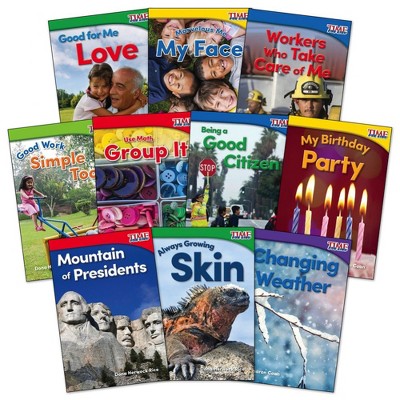 Shell Education Time for Kids Nonfiction Reader Books Grade K Set 3 - Set of 10