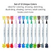 KINGART Twin-Tip Sketch Markers, Alcohol-Based, 12 Colors - 4 of 4