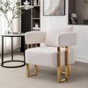 KTMBDW Accent Chair Set of 2, Modern Armchair with Gold Metal Legs, Reading Leisure Chair with High Back for Living Room Bedroom - 4 of 4