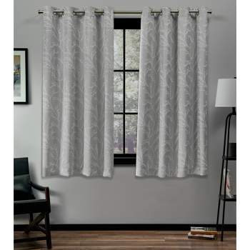 Kilberry Woven Blackout Grommet Top Window Curtain Panel Pair Exclusive Home