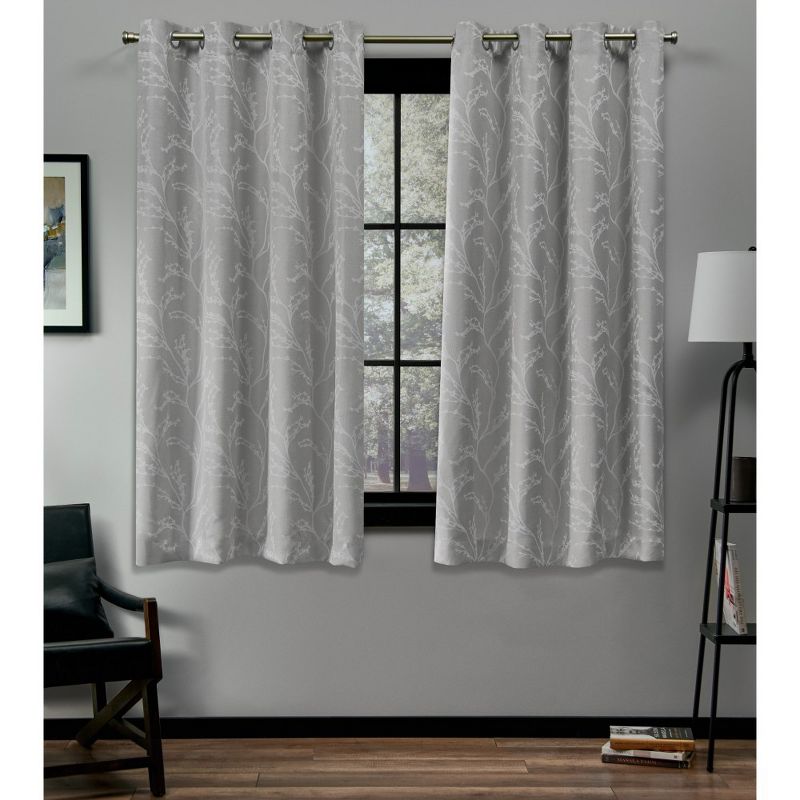 Kilberry Woven Blackout Grommet Top Window Curtain Panel Pair Exclusive Home, 1 of 9