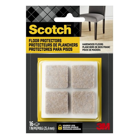 Scotch Felt Pads Beige Square 1 Inch : Target