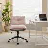 Oversize Seat Cirss Cross Chair, 360° Swivel Home Office Chair with Universal Wheels, Height-Adjustable Computer Chair 4L - ModernLuxe - 2 of 4