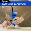 SILVEL Wood Router, 800W Wood Routers for Woodworking, 6.5Amp 1.25HP Hand Tool, 30000R/MIN Compact Edge Trimmer with 15 1/4" Router Bit Set, Blue - 2 of 4