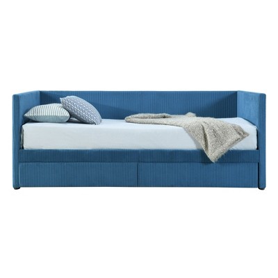 Corduroy Twin Daybed with Drawers & Wood Slats - Stylish & Practical