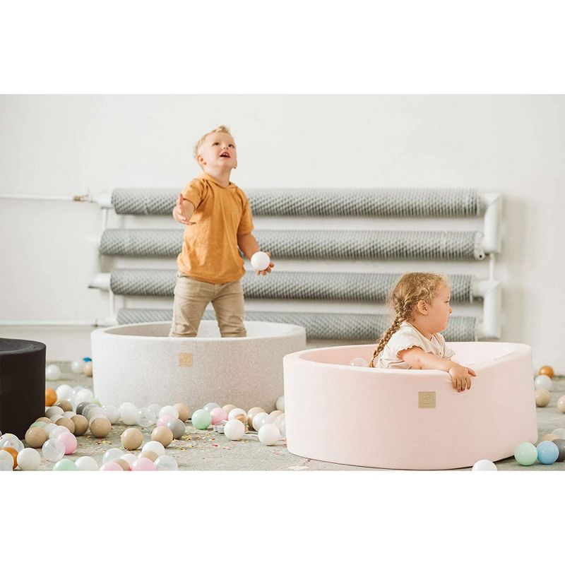 MeowBaby 35 Inch by 11.5 Inch Large Round Tall Baby and Toddler Foam Ball Pit with 200 Full Foam, 2.75 Inch Balls, and Zippered Covered, Multicolor, 6 of 8