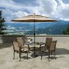 Mondawe 5 Pieces Outdoor Patio Dining Set with 48 in W Round Dining Table and 4 Armchairs - 3 of 4