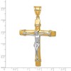 Black Bow Jewelry Men's 14k Two Tone Gold & CZ Extra Large Crucifix Pendant, 38 x 64mm - 4 of 4