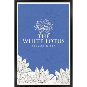Trends International The White Lotus - White and Blue Logo Framed Wall Poster Prints - 1 of 4