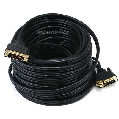 Monoprice 50ft 28AWG DVI-D & USB (A Type) to M1-D (P&D) Cable - Black