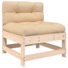 Middle Sofa Beige Solid pinewood Modular Middle Sofa Square vidaXL - 2 of 4
