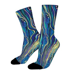 Eternal Treasure Women Printed Crew Socks Funny Funky Socks Soft Polyester Novelty Gifts for Artists Men - 1 of 1