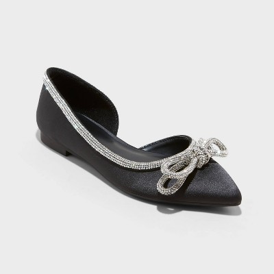 Satin Round Toe Evening Flats  Work shoes women, Black flats shoes, Black  shoes