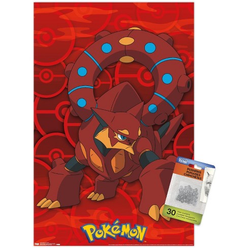 Trends International Pokémon - Volcanion Unframed Wall Poster Print Clear  Push Pins Bundle 14.725 X 22.375 : Target