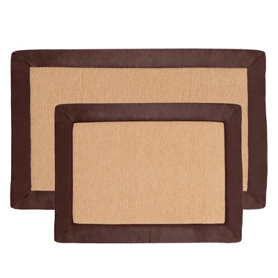 2pc Solid Bath Mat Set Chocolate - Yorkshire Home