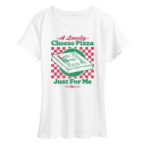 Women's - Home Alone - Lovely Cheese Pizza Just For Me-Women's Short Sleeve Graphic T-Shirt Short Sleeve Graphic T-Shirt - 1 of 4