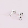 Girls' Kitty Cat Screw Back Sterling Silver Earrings - In Season Jewelry - 4 of 4