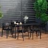 WestinTrends Playa 7-Piece Outdoor Metal Rectangle Patio Dining Table Set With Stackable Resin Patio Dining Chairs - 2 of 4