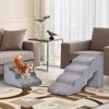 22'' & 11'' High Soft Pet Ramp Foam Pet Stairs Set with 5-Tier & 3-Tier Dog Ramps Grey/Brown - 4 of 4