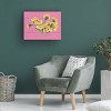 Trademark Fine Art Ania Zwara Yellow Dandelions on Pink Wood Slat Art - 4 of 4