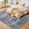Vintage Distressed Runner Rug, Washable Non-Slip Floral Print Low Pile Carpet for Hallway, Kitchen, Bedroom - 2 of 4