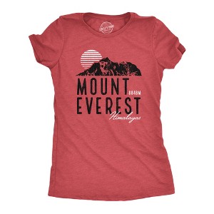 Mens Retro Mount Everest T Shirt Funny Camping Saying Vintage Mountain Graphic Novelty Tee - Crazy Dog Women's T Shirt - 1 of 4