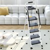 APRILSOUL Folding Ladder 800 lbs Capacity Step Stool with Safety Lock Tool Wide Steps White - 2 of 4