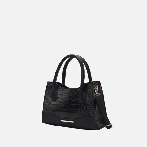 MKF Collection Gili Crocodile Embossed Vegan Leather Women’s Tote Bag by Mia K - Black
