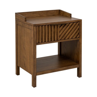 Livn Co. Geometric Wood Slats 1 drawer Nightstand Target