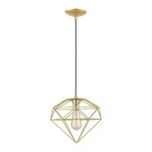 Livex Lighting Knox 1 - Light Pendant in  Soft Gold/Polished Brass - 1 of 4