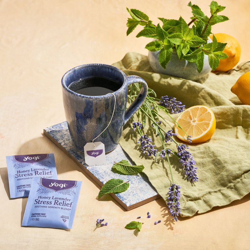 Yogi Tea - Honey Lavender Stress Relief Tea - 16ct, 4 of 12