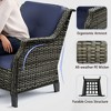 Bestier Patio Furniture Set, 5-Piece Wicker Conversation Set with Thick Cushion and Ottomans, Outdoor Rattan Sofa Chairs for Backyard, Garden, Porch - 2 of 4