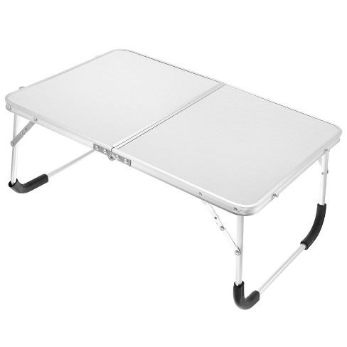 Unique Bargains Bed Sofa Foldable Laptop Table Portable Picnic Bed Tray Reading Working Desks 24 x 16.1 x 10.6-inch 1pc Silver Tone