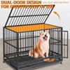 GustoWave Extra Large Outdoor Dog Kennel, Anti-Rust Dog Kennel Outside with Roof, Galvanized Chain Link Dog Runs for Outside - 3 of 4