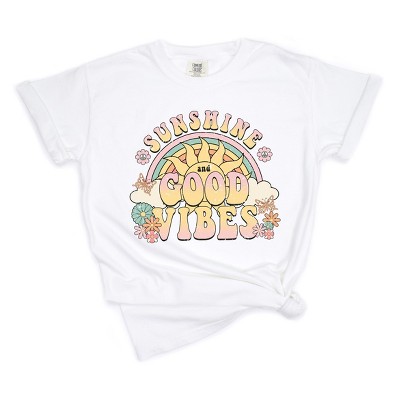 Simply Sage Market Women's Good Vibes Summer Short Sleeve Garment Dyed Tee