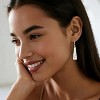 925 Sterling Silver Dangle Earrings for Women, 14K Gold Plated French Leverback Earrings, Statement Hammer Square Bar Long Drop Earing for Women - 4 of 4