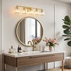 POWLIG 22" 3-Light Vanity Light with Crystal Shades - Modern Dimmable Bathroom Lighting - 3 of 4