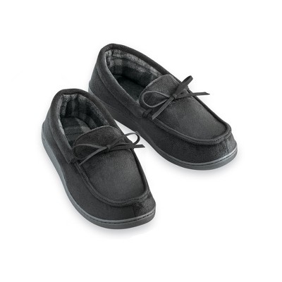 Collections Etc Faux Suede Moccasin Slippers