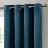 HLC.ME Sawyer Premium Luxurious Lush Velvet Soft Light Filtering Grommet Window Drapery Curtains - Set of 2 - 2 of 4