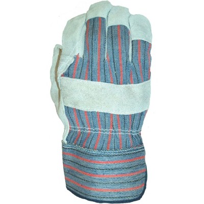 True Grip Men's Leather Palm Safety Cuff Glove, Large