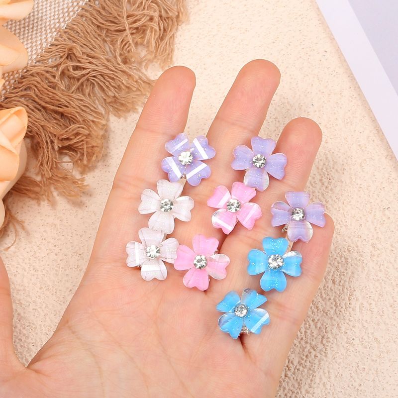 Unique Bargains Girl's Rhinestone Small-Flower Hair Clips Multicolor 20 Pcs, 4 of 7